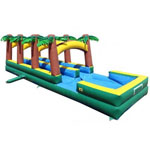 32ft Dual Lane Tropical Slip n Slide with Pool